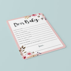 Instant download baby shower wishes for baby girl by LittleSizzle