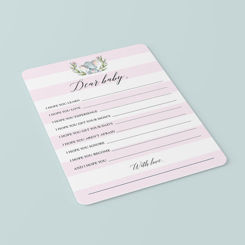 Printabl Elephant Baby Shower For Girls