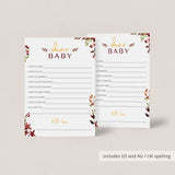 Burgundy baby shower games dear baby wishes by LittleSizzle