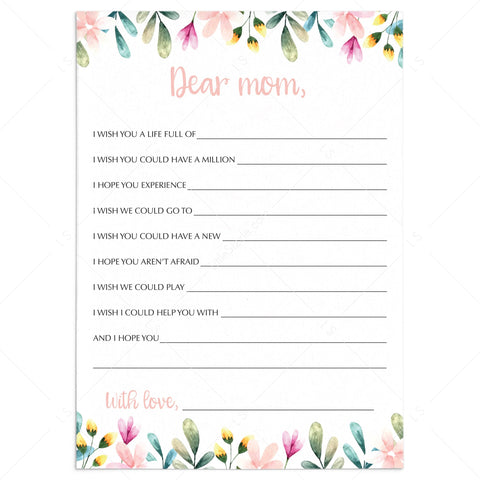 Floral Wishes For Mom Cards | Printable &amp; Virtual | US &amp; UK / AU ...