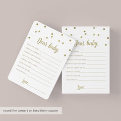 Wishes for the new baby gold confetti by LittleSizzle