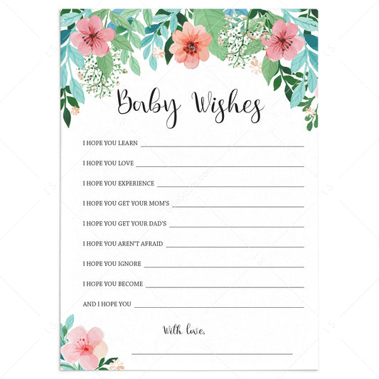 Floral Baby Wishes card by LittleSizzle