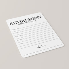 Modern Retirement Wishes Cards Printable