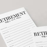 Modern Retirement Wishes Cards Printable