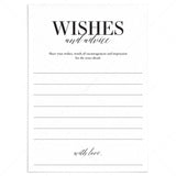 Wishes and Advice Cards for the Anniversary Couple Printable by LittleSizzle