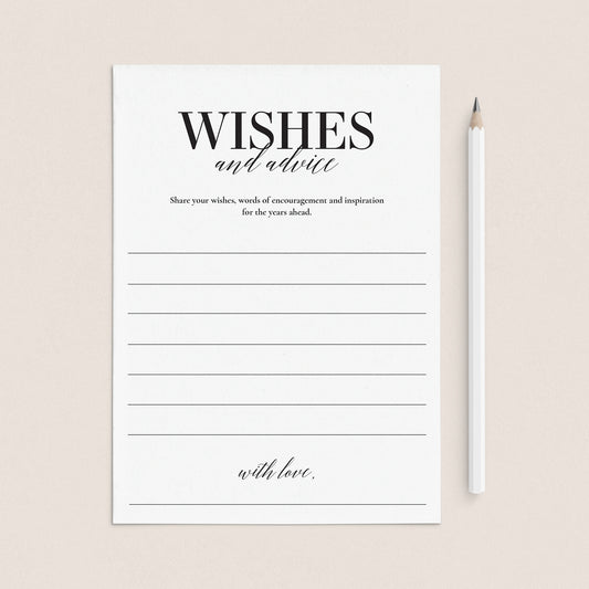 Wishes and Advice Cards for the Anniversary Couple Printable by LittleSizzle