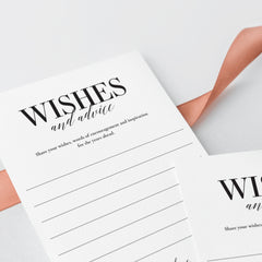 Wishes and Advice Cards for the Anniversary Couple Printable