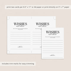 Wishes and Advice Cards for the Anniversary Couple Printable