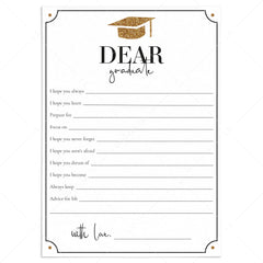 Advice and Well Wishes for the Graduate Cards Printable by LittleSizzle
