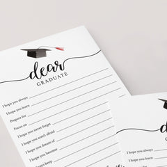 Printable Graduation Wishes Cards