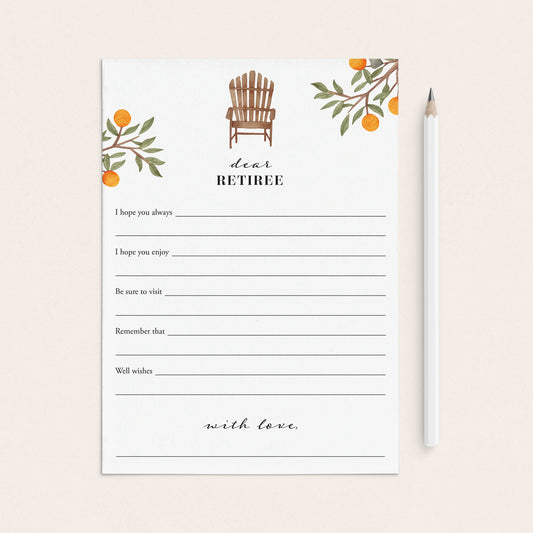Dear Retiree Card Printable Retirement Wishes by LittleSizzle