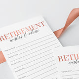 Women's Retirement Wishes and Advice Cards Printable
