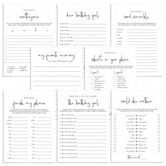 Printable Birthday Game Bundle for Her by LittleSizzle