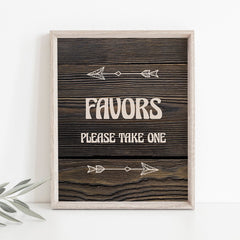 Woods party favors sign download by LittleSizzle