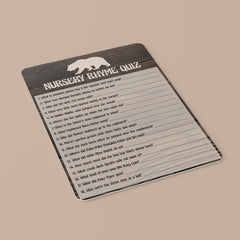 Baby Shower Bear Nursery Rhyme Game Printable