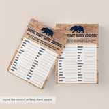 Ructic baby shower game backer wood print by LittleSizzle