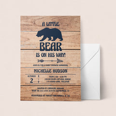 Printable rustic baby shower invitation template by LittleSizzle