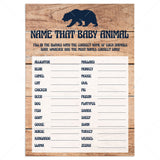 Name that baby animal game for rustic baby shower printable by LittleSizzle