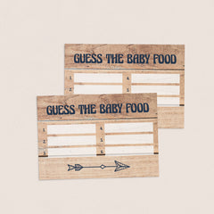 Printable guess the food baby shower cards by LittleSizzle