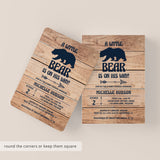 Adventures Bear Invitation Template for Boy Baby Shower