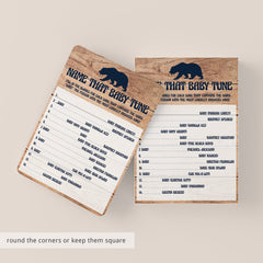 Rustic baby party games printable by LittleSizzle