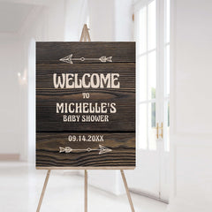 Woodland Themed Baby Shower Welcome Sign Template by LittleSizzle