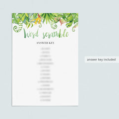 Baby word scramble questions and answer key printable by LittleSizzle