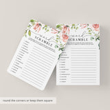 Instant Download Baby Shower Game Package Blush Floral