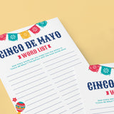 Cinco de Mayo Game for Kids Printable Word List