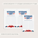 Printable Veterans Day Worksheet