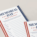 Memorial Day Word Scramble with Answers Printable