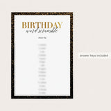 Black and Gold 31st Birthday Party Games For Women Born in 1993