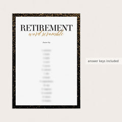 Gold Retirement Party Games Bundle Printable