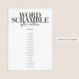 Office Word Scramble Game With Answer Key Printable