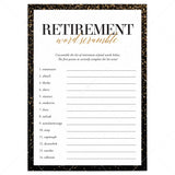 Word Scramble Retirement Party Game Download by LittleSizzle