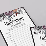 Floral Halloween Game Word Scramble Printable