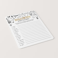 Hocus Pocus Halloween Word Scramble Game Printable