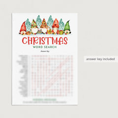Christmas Word Find game with Hidden Message Printable