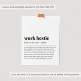 Work Bestie Definition Print Digital Download