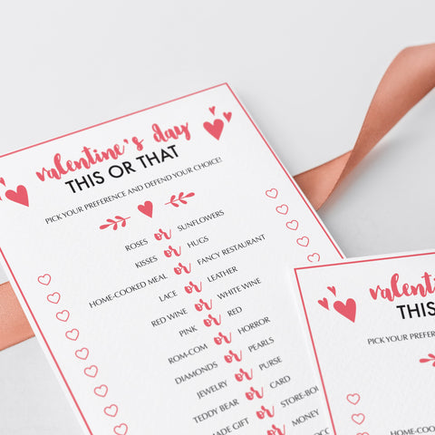Valentine's Day Would You Rather Game for Adults | Virtual & Printable ...