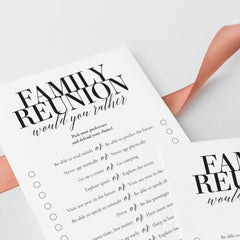 Printable Would You Rather Game for Families