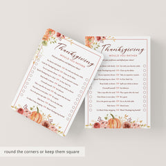 Fun Thanksgiving Would You Rather Questions Printable
