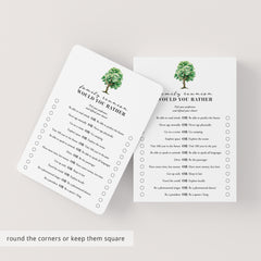 Funny Family Reunion Game Printable Would You Rather