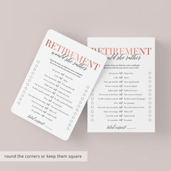 Retirement Party Game Would She Rather Printable