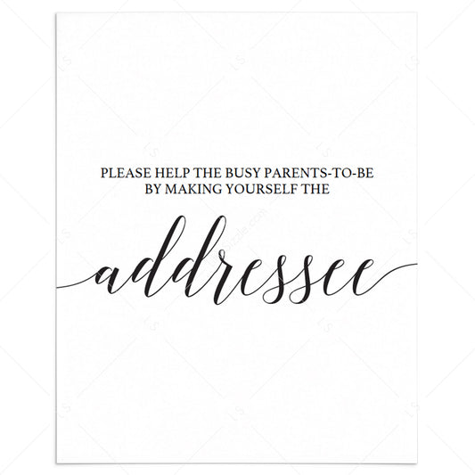 Address request table sign template by LittleSizzle