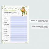 Social Distancing St Patrick's Day Game for Kids and Adults