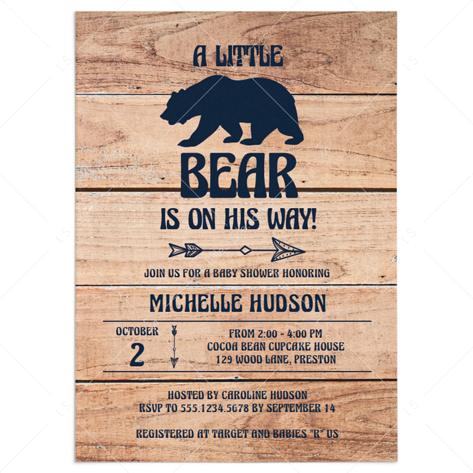 Adventures bear baby shower invitation template by LittleSizzle
