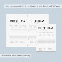 Baby Boy First Birthday Party Game Scattergories Printable