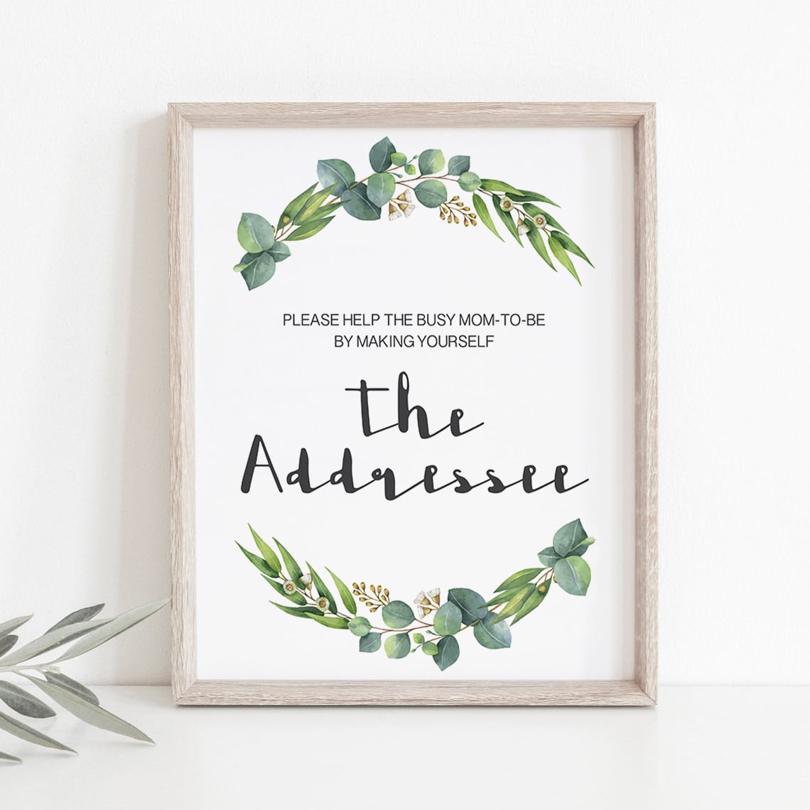 Add your address envelope sign for greenery theme baby shower by LittleSizzle