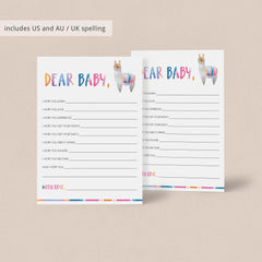 Dear baby cards for summer baby shower instant download by LittleSizzle